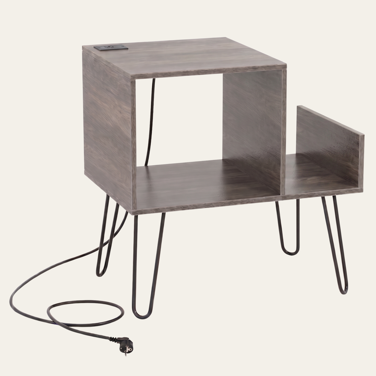 Table d'Appoint avec Station de Charge
