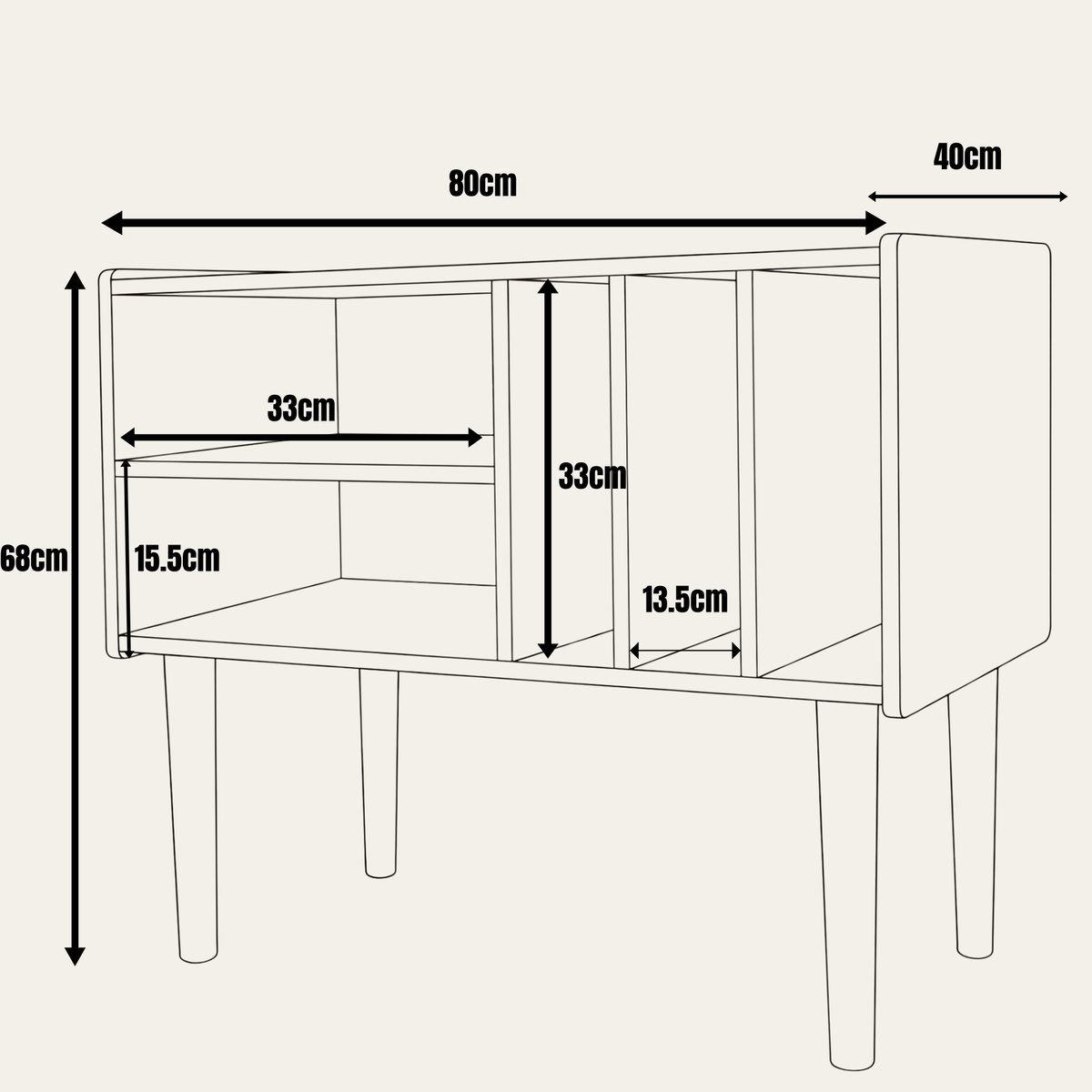 Console Vintage pour Vinyles