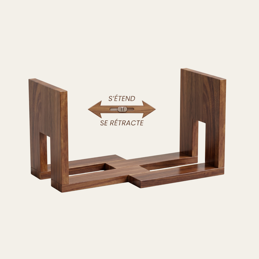 Support Vinyles Ajustable - Acacia Massif