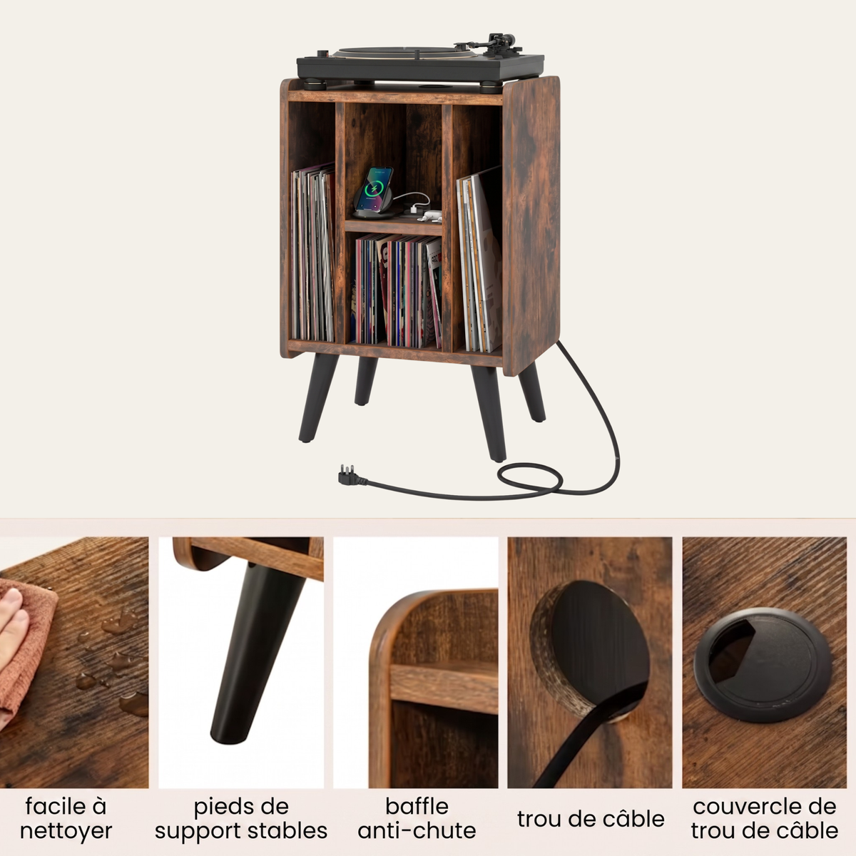 Table Platine avec Station de Charge