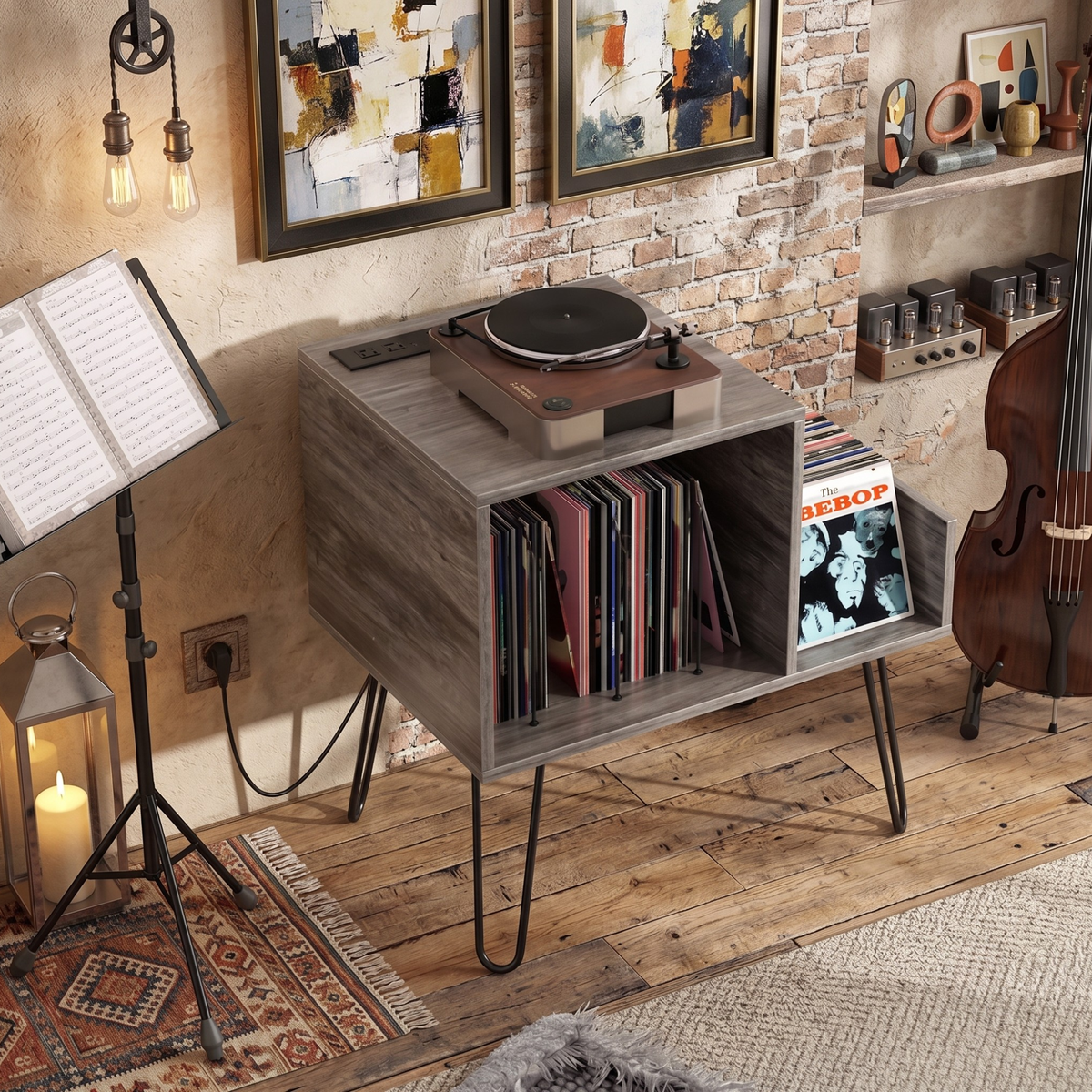 Table d'Appoint avec Station de Charge