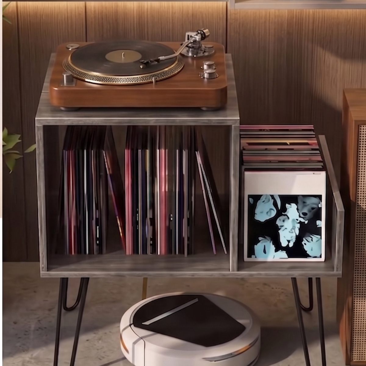Table d'Appoint avec Station de Charge
