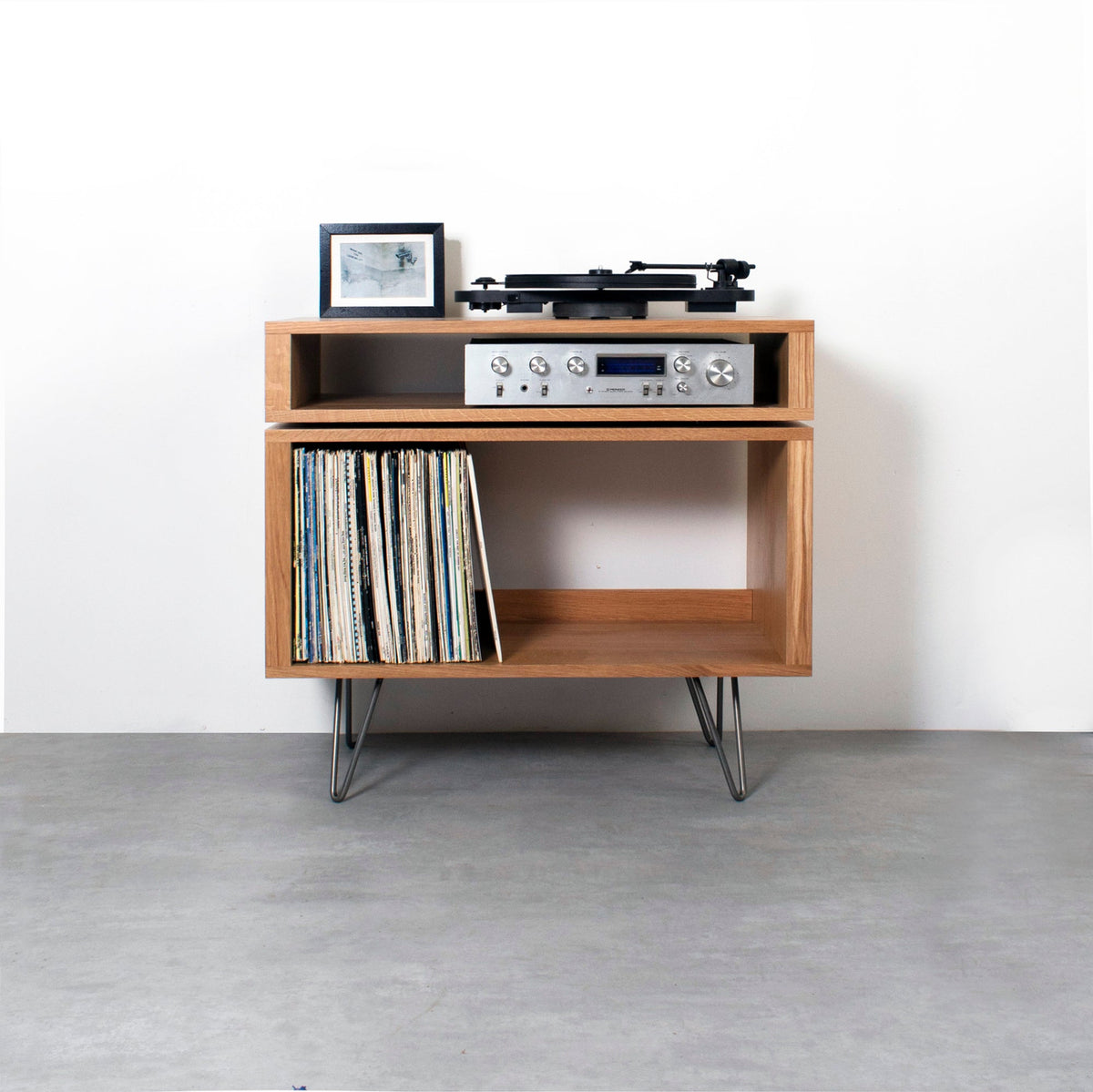 Meuble Platine Stack - Bois Massif, Pieds Épingle