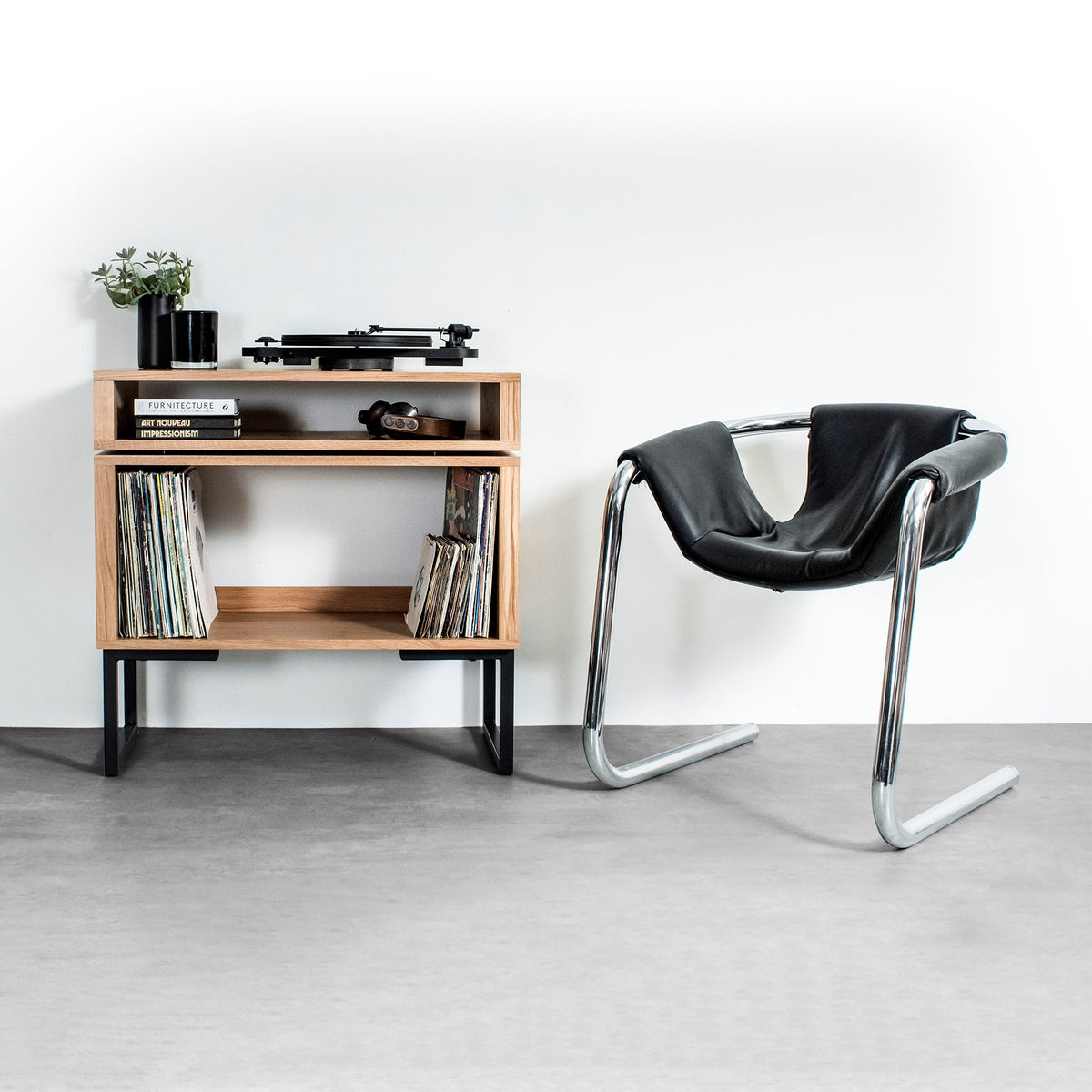Meuble Platine Stack - Bois Massif, Pieds Carrés
