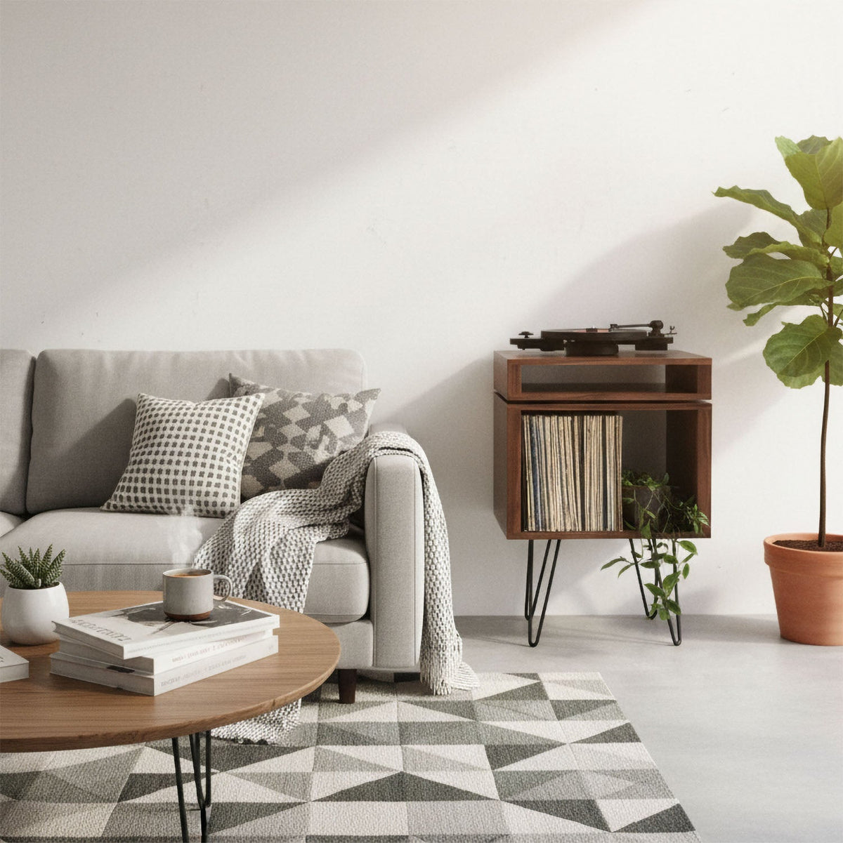 Meuble Platine Stack - Bois Massif, Pieds Épingle