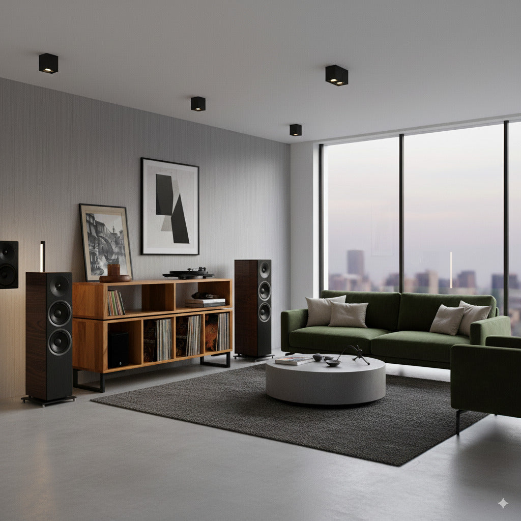 Meuble Platine Vinyles Technic - Bois Massif, Pieds Carrés