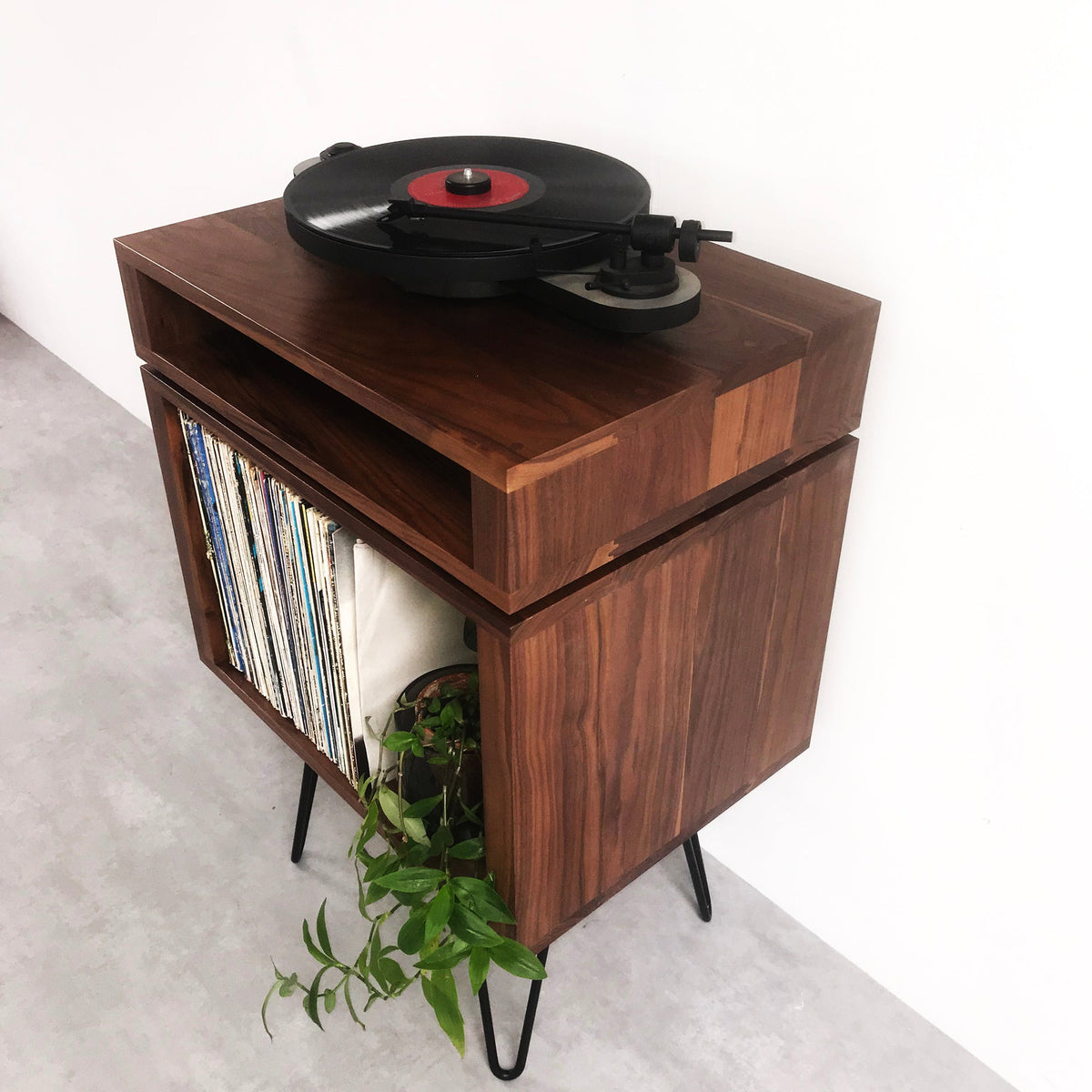 Meuble Platine Stack - Bois Massif, Pieds Épingle