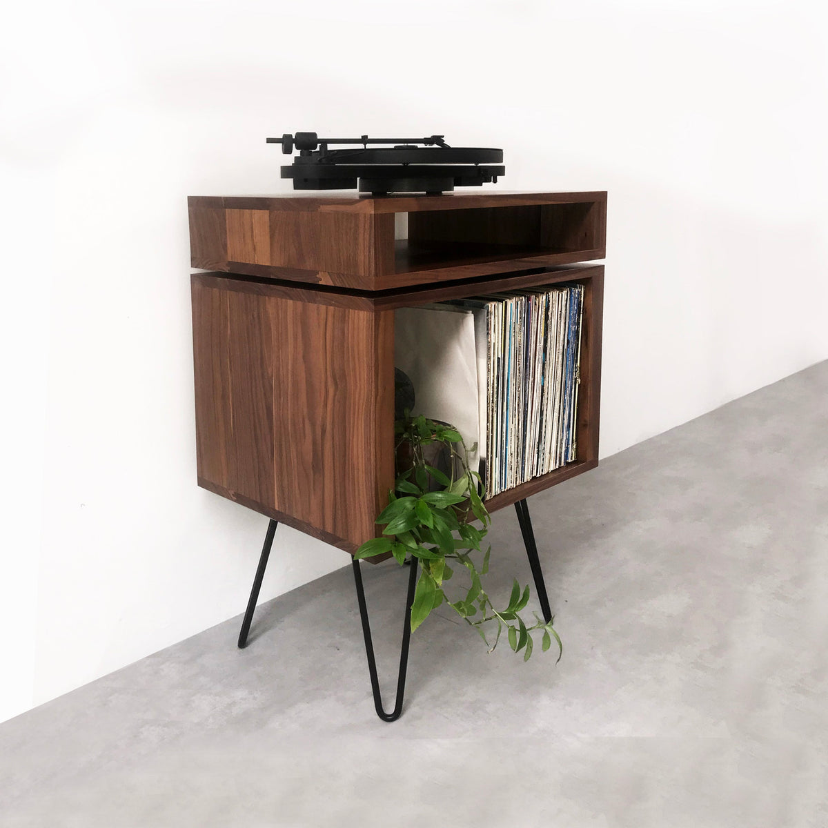Meuble Platine Stack - Bois Massif, Pieds Épingle